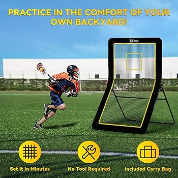 Amazon.com : 4x7FT Lacrosse Rebounder for Backyard